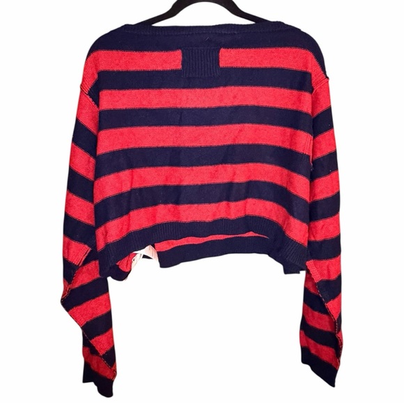 Free People We The Free Into The Blue Pullover Red Combo Medium Wool Blend New - Picture 5 of 11